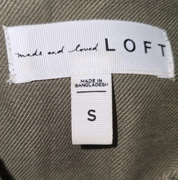 Loft Olive Green Women's Utility Jean Jacket Size: Small - Picture 4 of 8